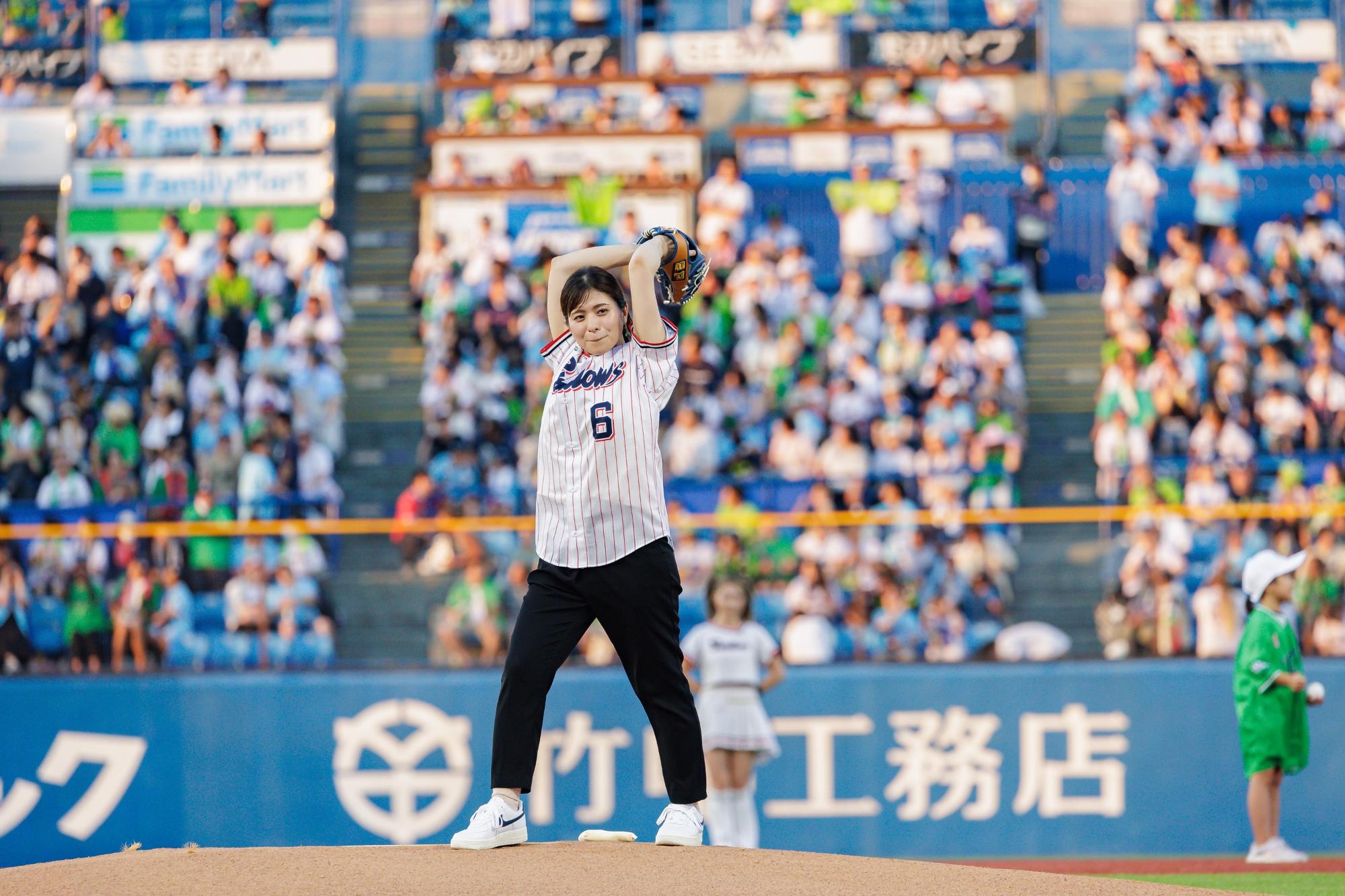 ダイナミックなフォームを披露する大塩さん