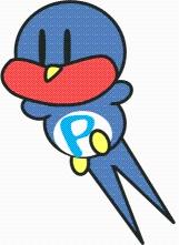 つばP隊鳥:お腹にアルファベットのPと書かれたつばめをモチーフにしたキャラクターのイラスト