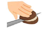 しいたけのそぎ切りのイラスト
