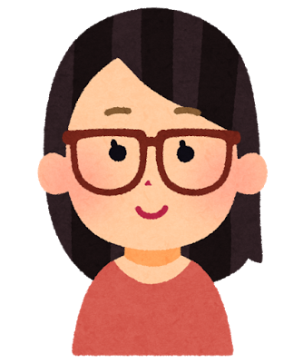 メガネをかけている女の子のイラスト