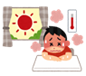 熱中症で苦しむ人のイラスト