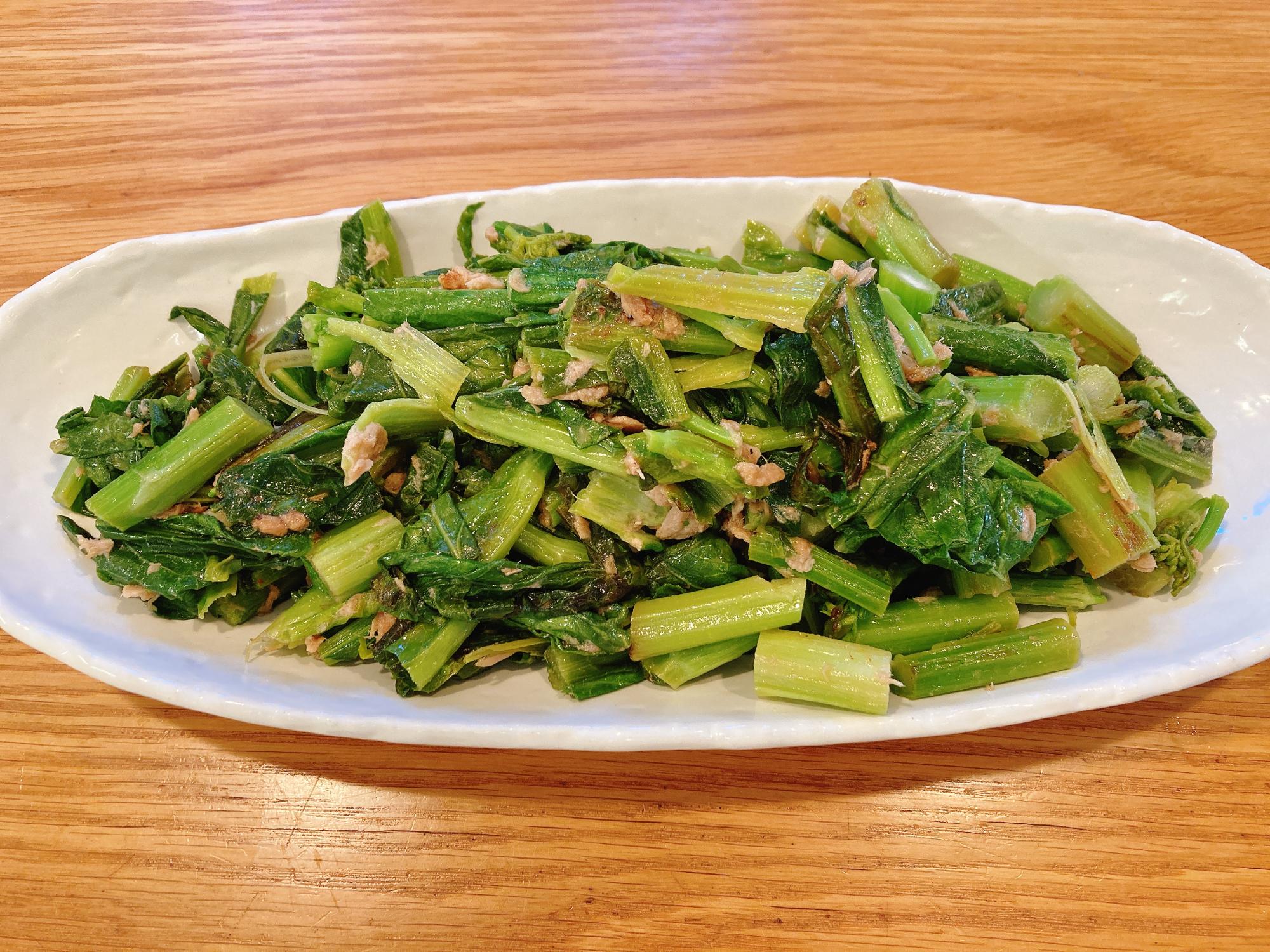 冬菜とツナの蒸し煮