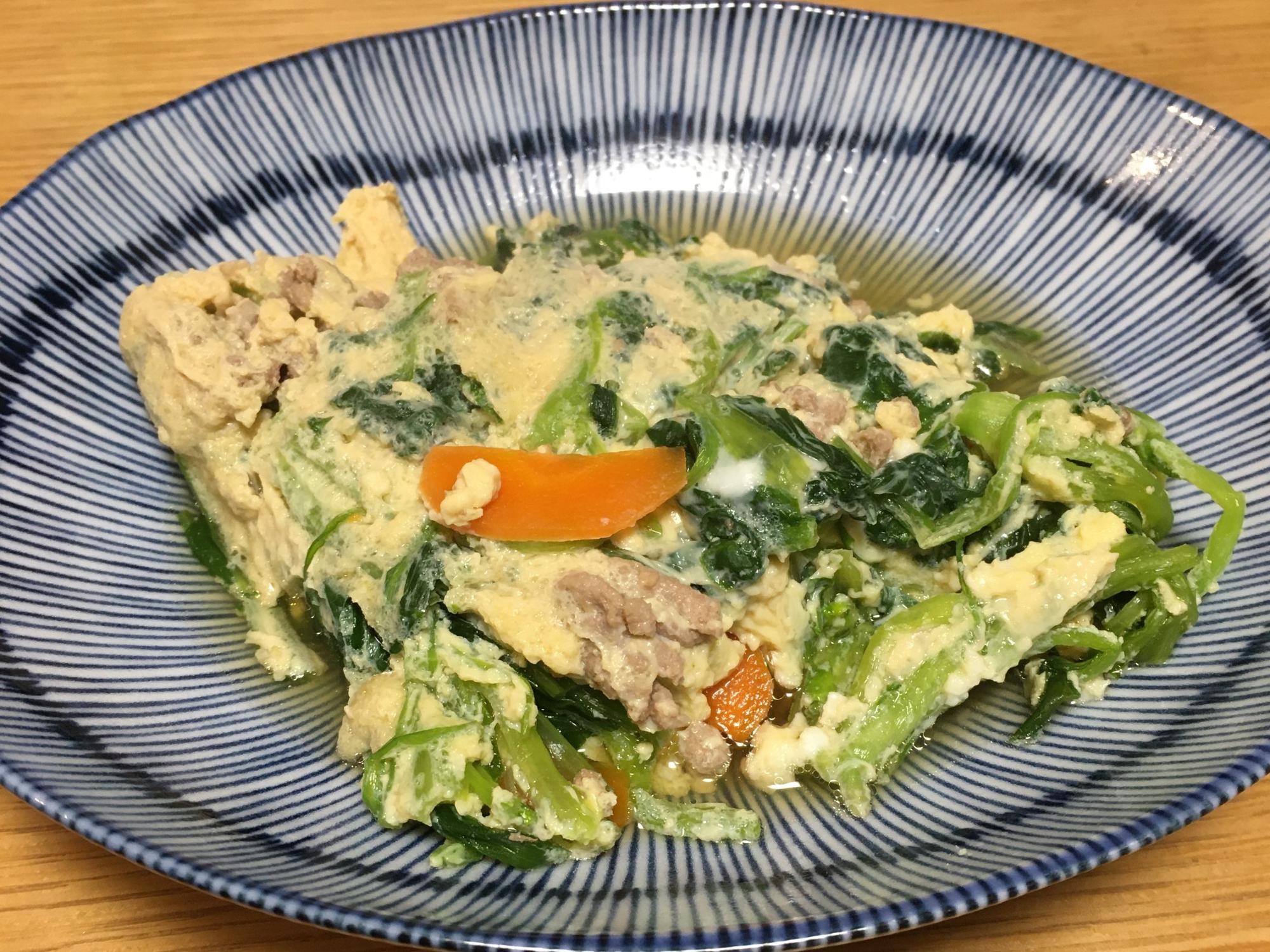 ほうれん草の卵とじ