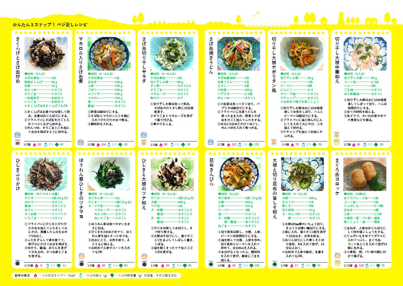 ベジ足ししようチラシ(レシピ)