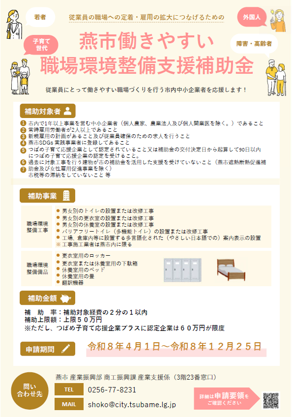 働きやすい職場環境整備支援補助金