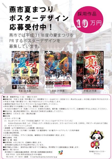 夏まつりのポスターデザインのチラシ