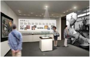 様々な展示物がある産業史料館館内の写真