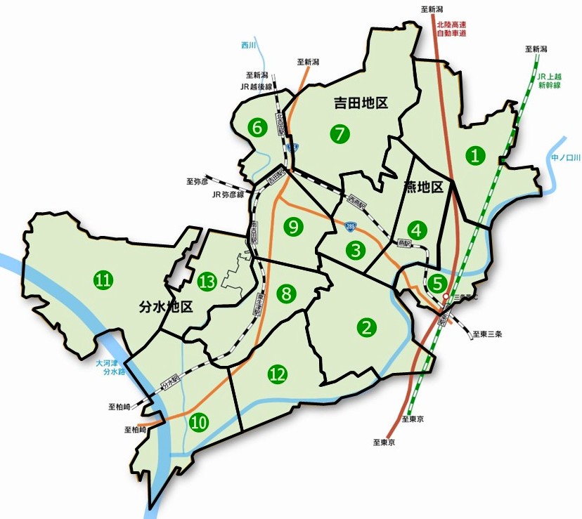 まちづくり協議会地域割図