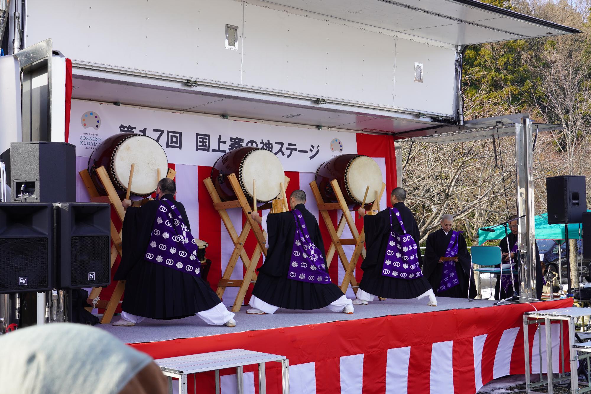 ステージイベント太鼓演奏