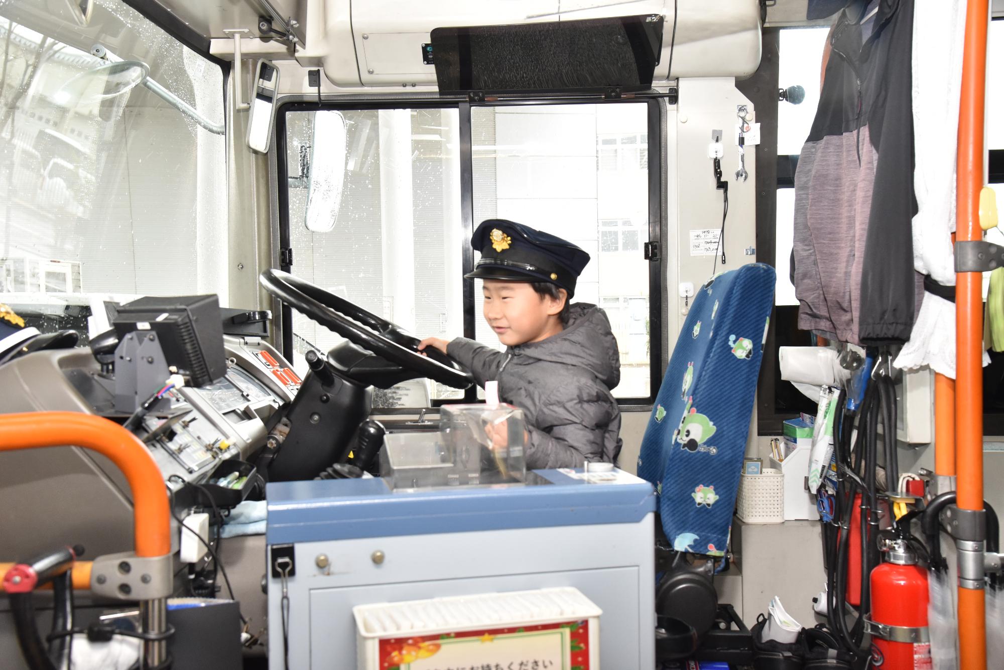 公共交通フェスタのバスの乗り方教室