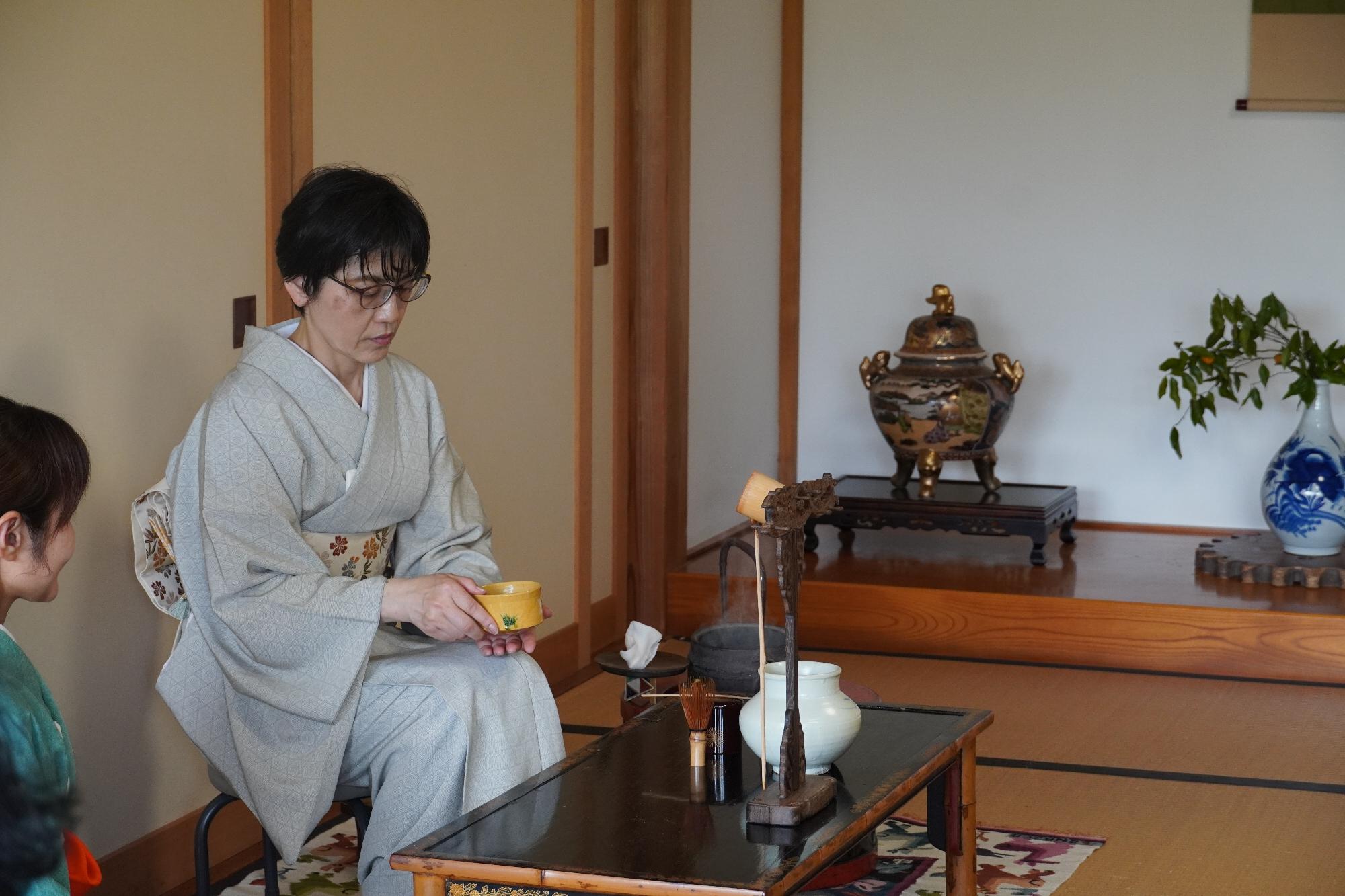 お茶の様子