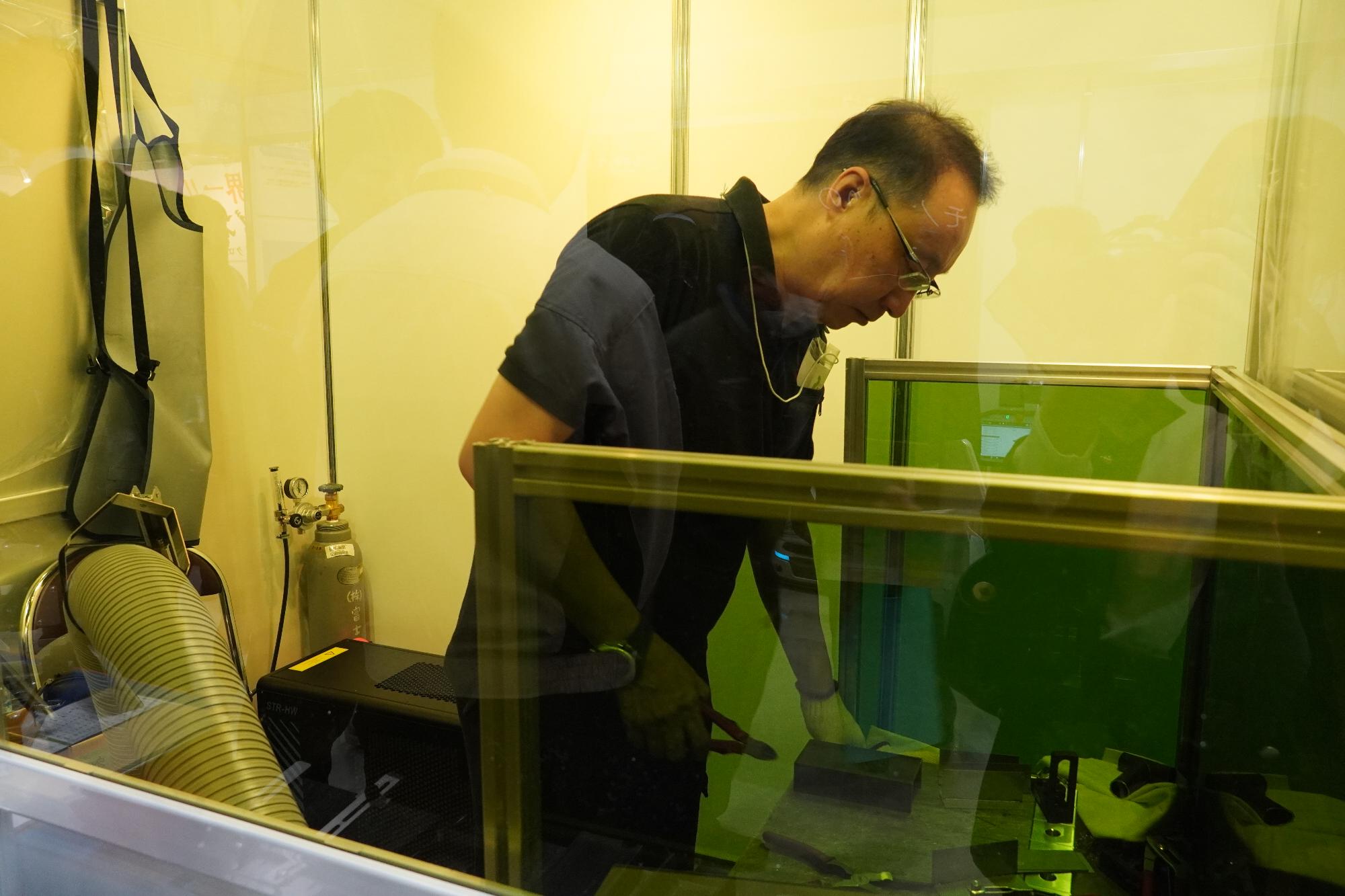 作業している様子