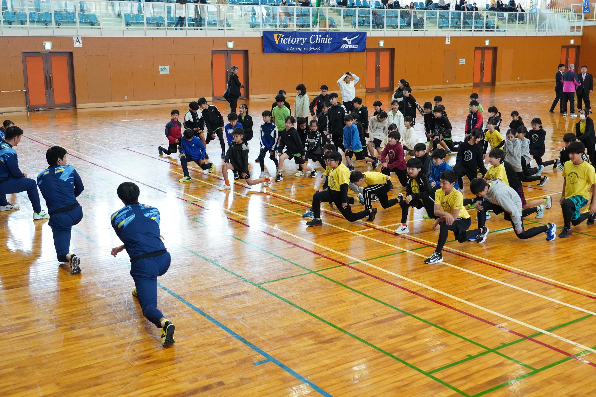 ストレッチの様子