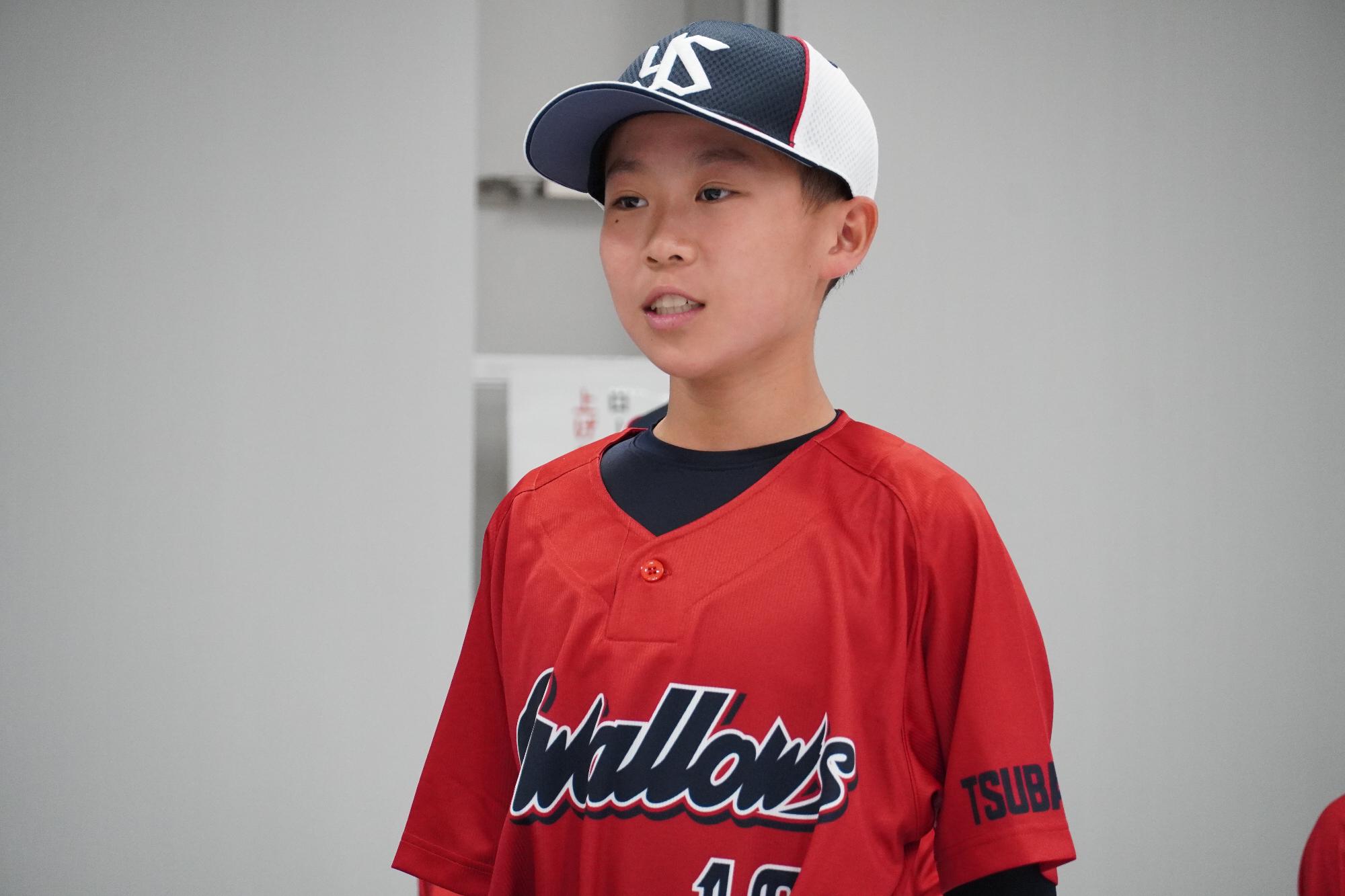 決意を述べる梨本キャプテン