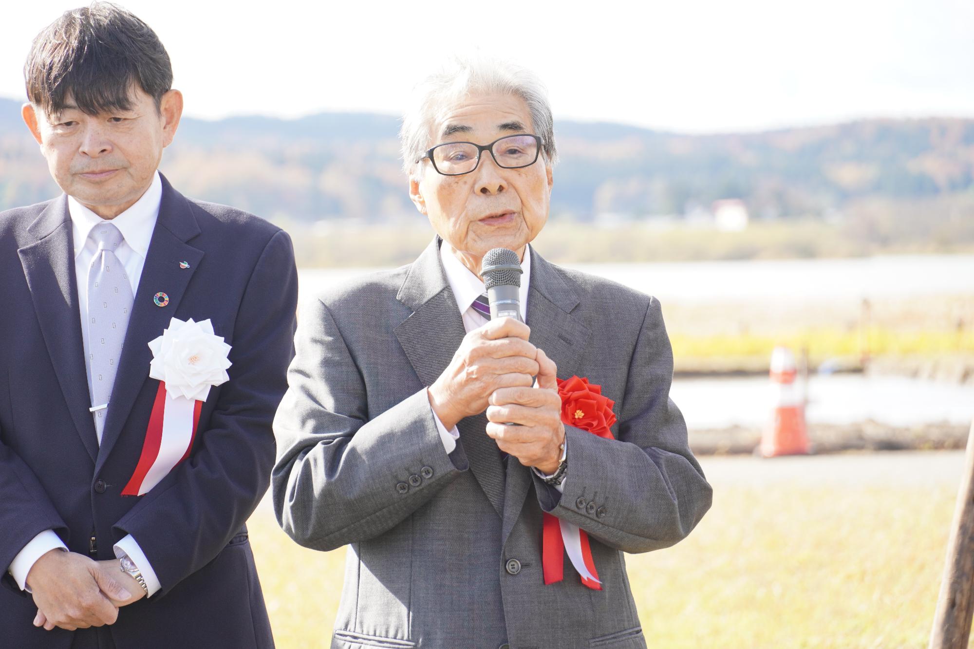 分水さくらを守る会小林理事長の挨拶