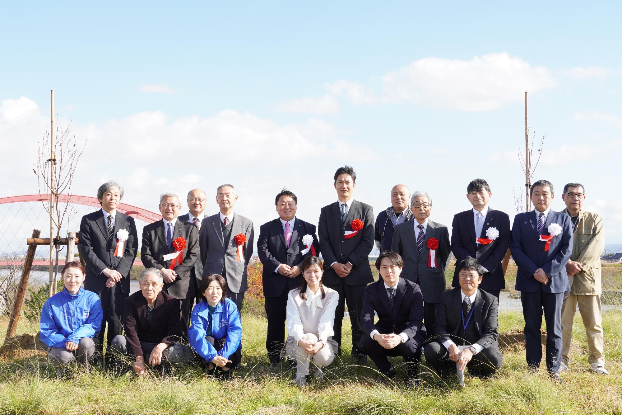 お越しになった人で記念撮影