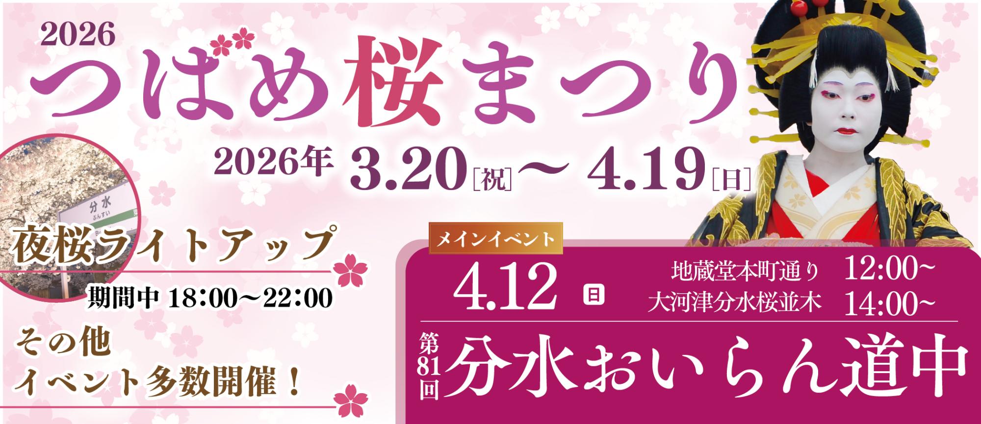 つばめ桜まつりのバナー