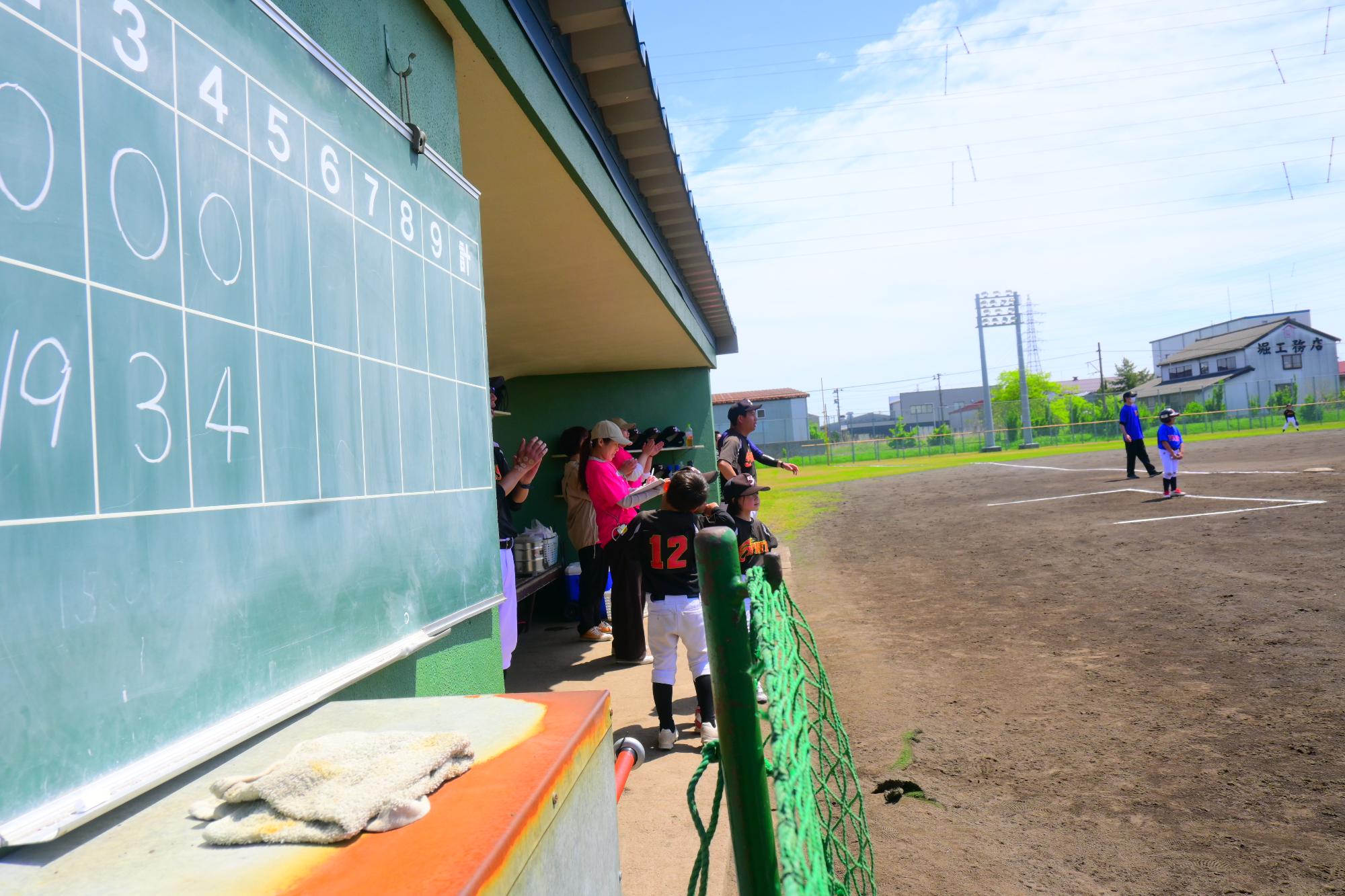 野球の得点板を写した写真