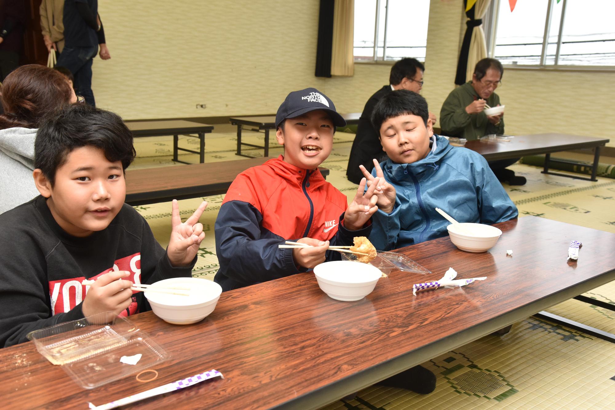 松長小学校文化祭餅つき