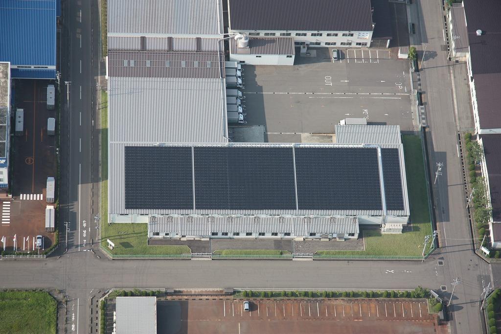 森井紙器工業周辺を上空から撮影した写真