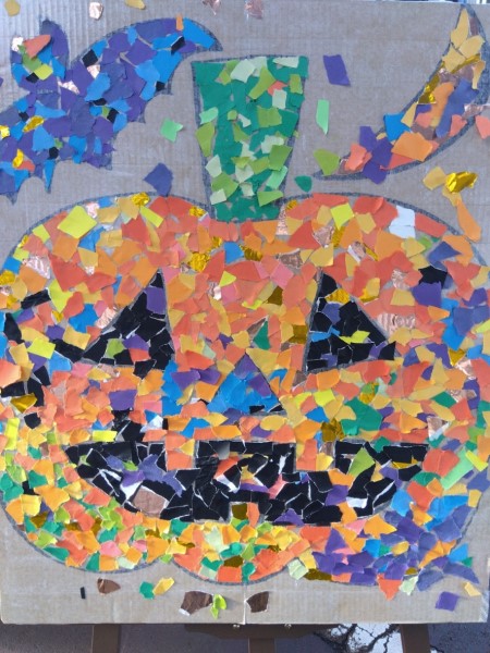 完成した貼り絵