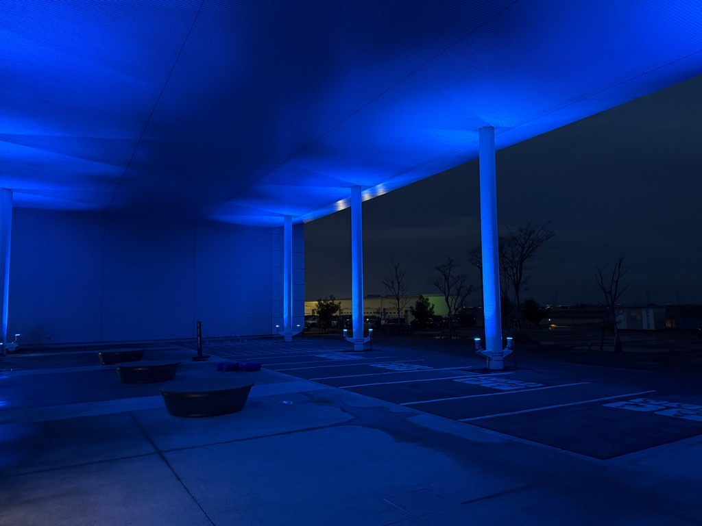 ブルーライトアップの様子1