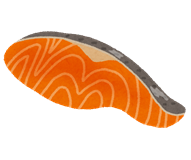 鮭の切り身のイラスト
