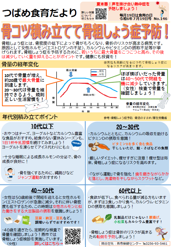 令和6年度つばめ食育だより7月19日号