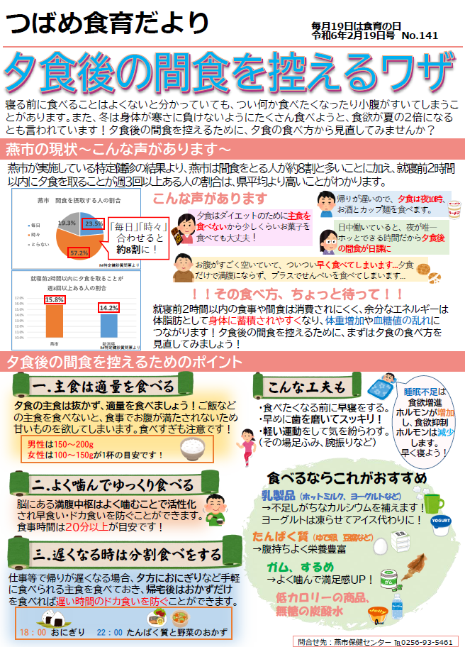 つばめ食育だより令和6年度2月19日号