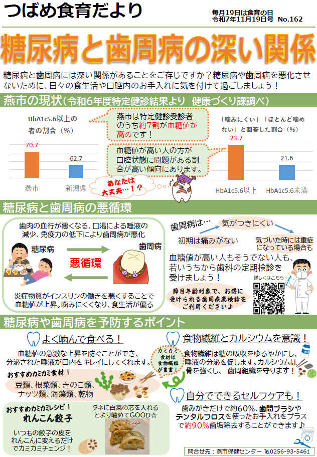 つばめ食育だより令和7年11月19日号