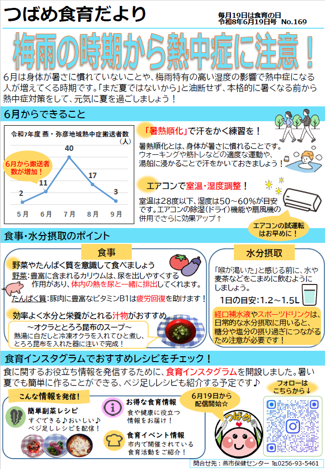 つばめ食育だより令和8年6月19日号