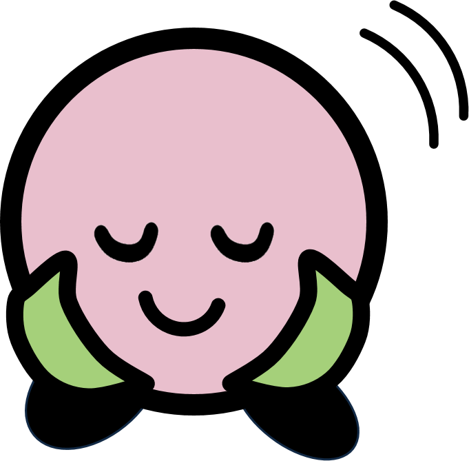 深めのお辞儀のにこっち