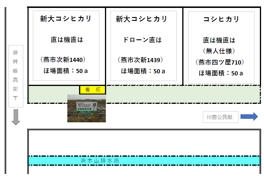試験栽培ほ場の図