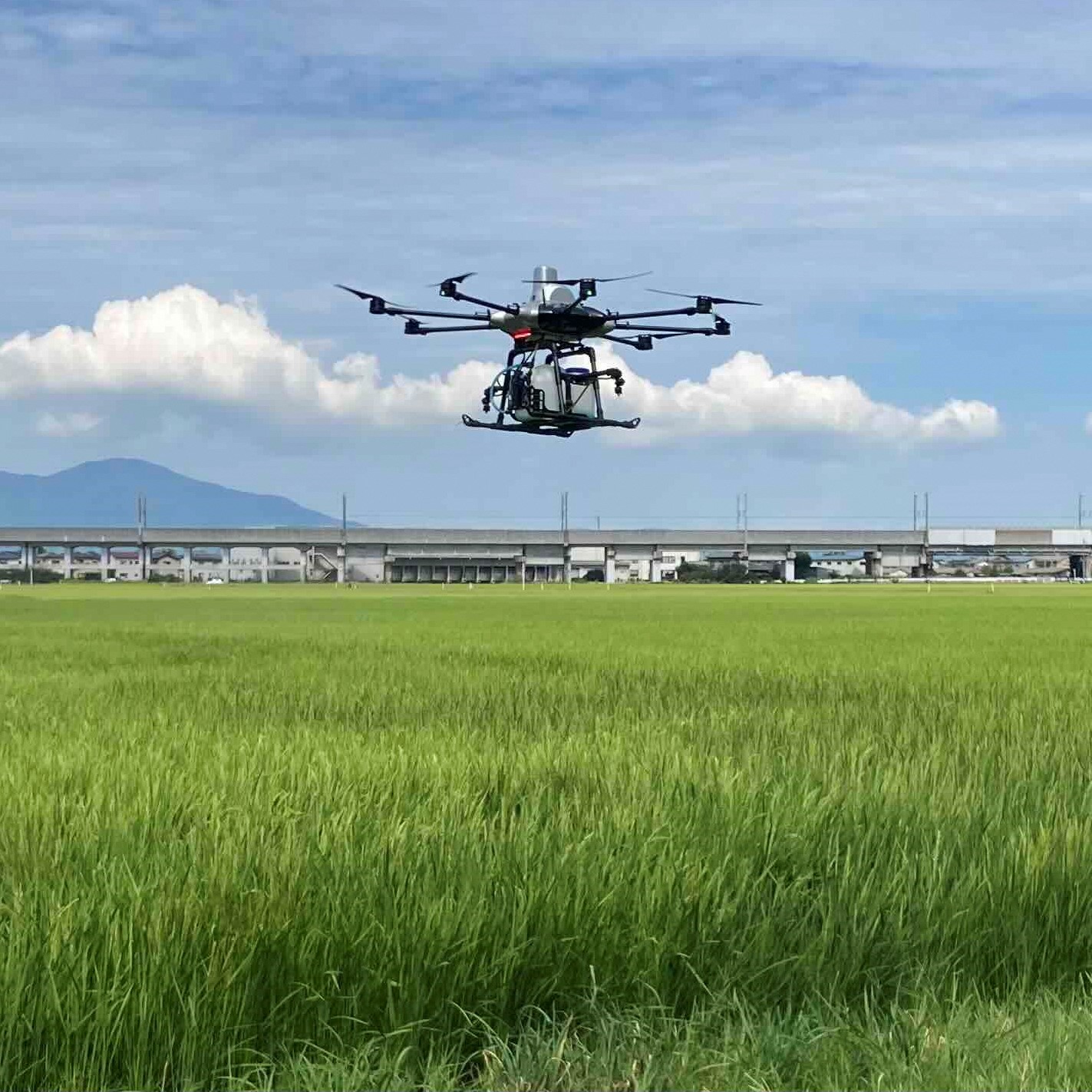 ドローンによる防除作業の様子