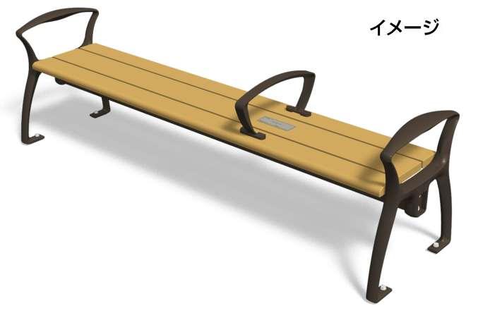 背無しの横長のベンチのイメージ写真