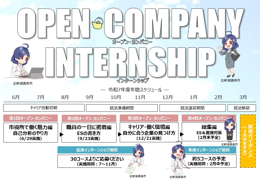 オープンカンパニー、インターンシップの募集