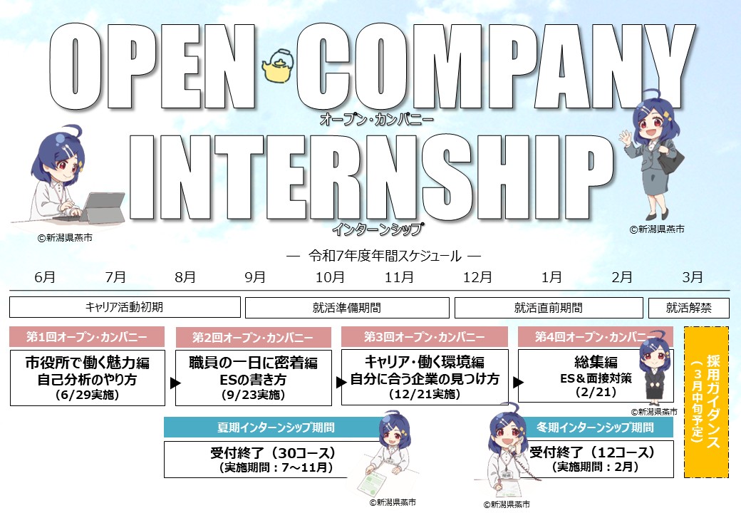 オープンカンパニー、インターンシップの募集