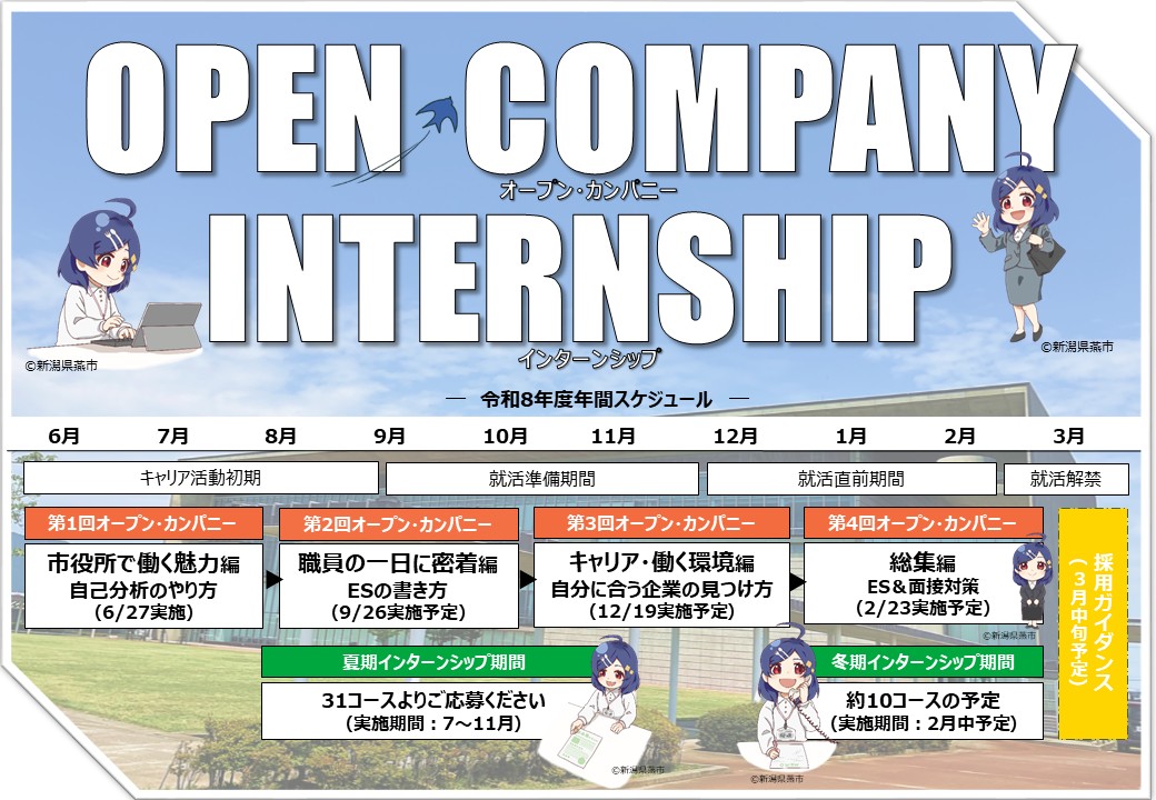 オープンカンパニー、インターンシップの募集