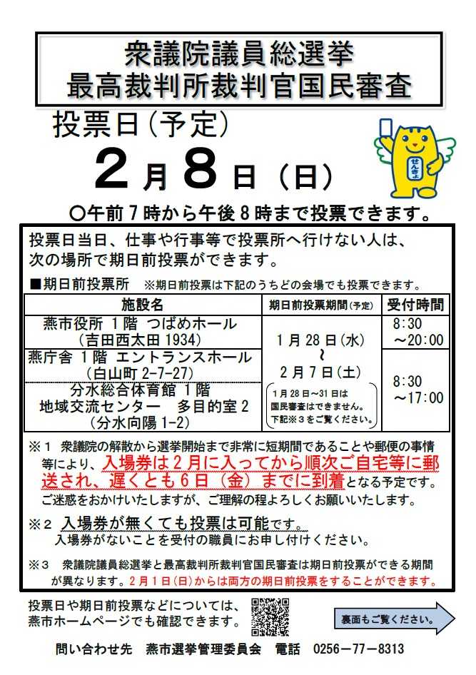 衆院選2026チラシ