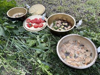 長善館学習塾キャンプで2日目の夜塾生が作った夜ご飯の画像