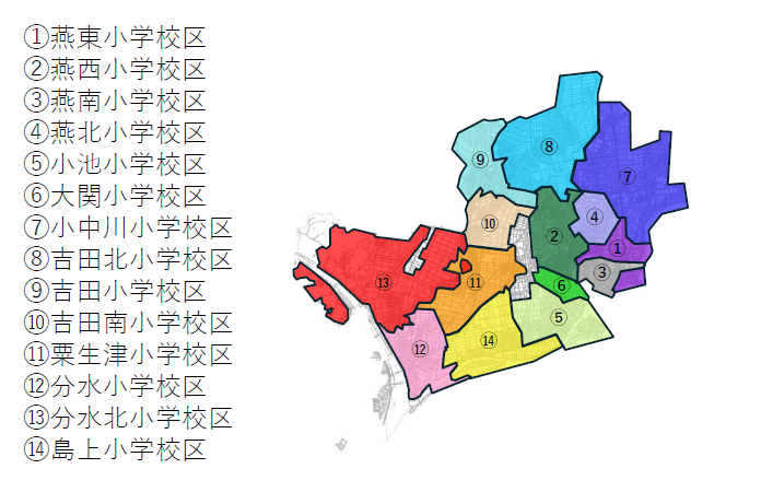 小学校区マップ