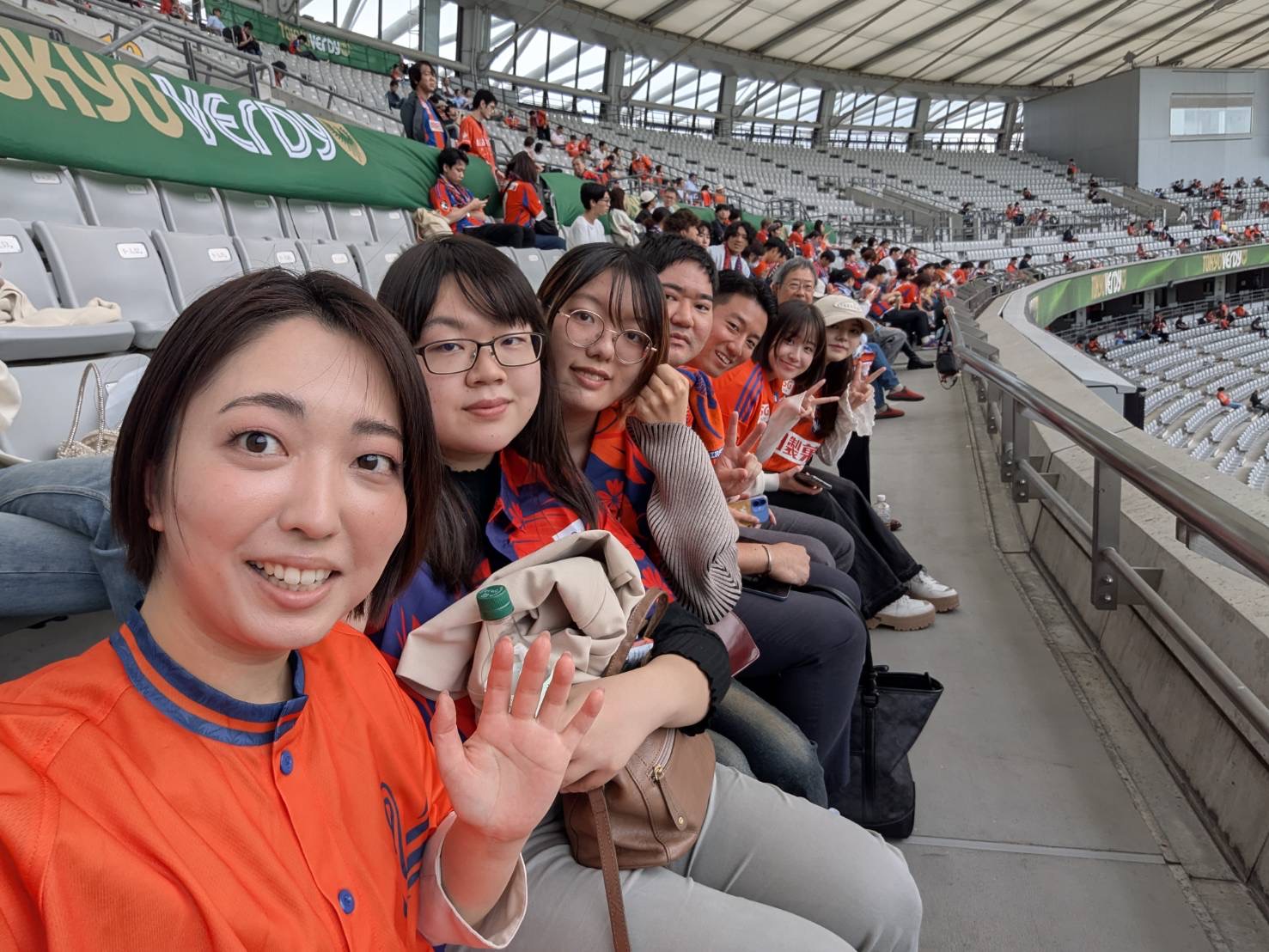 つばめいとアルビ観戦交流会観戦の様子