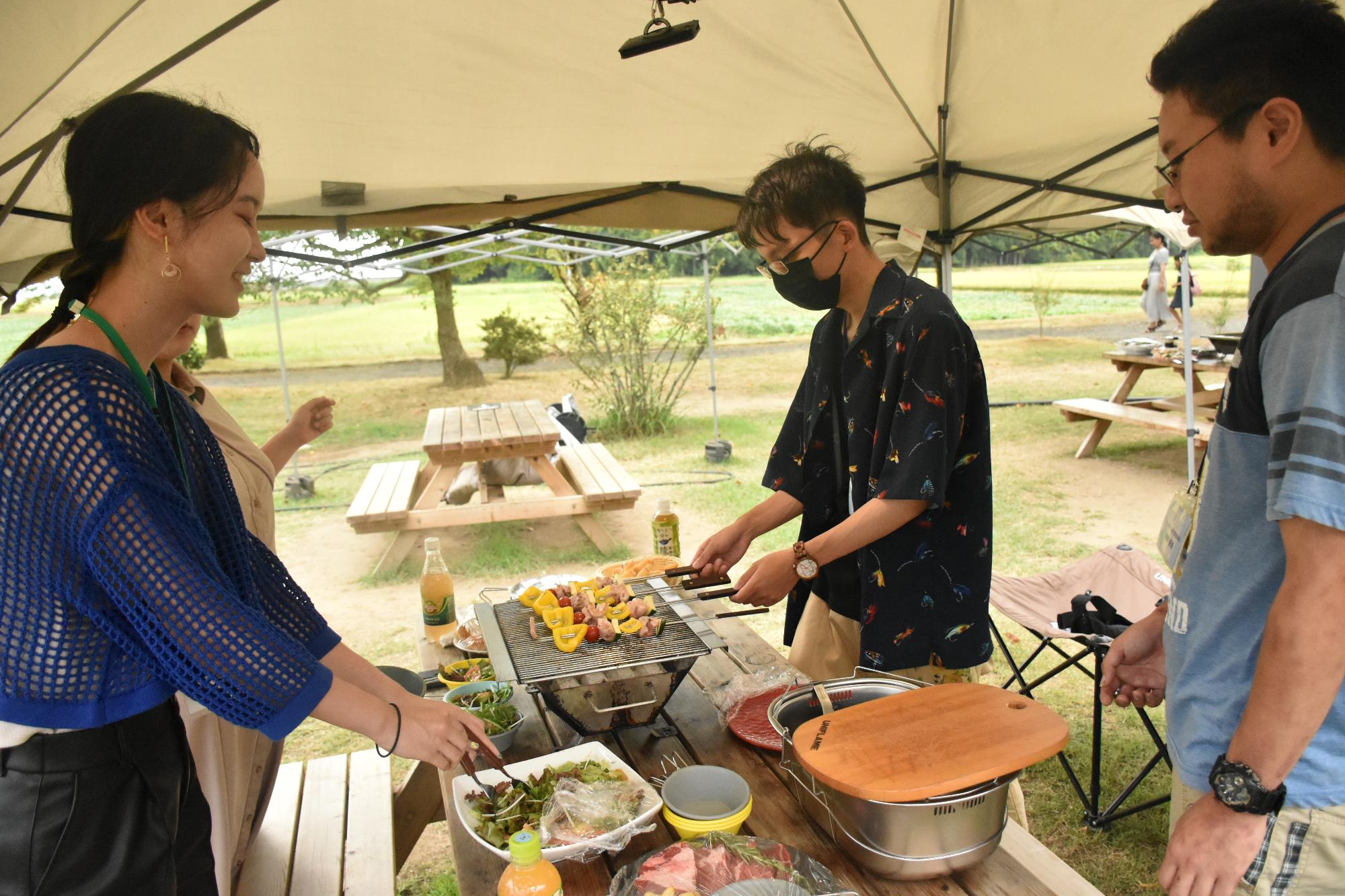 BBQの様子