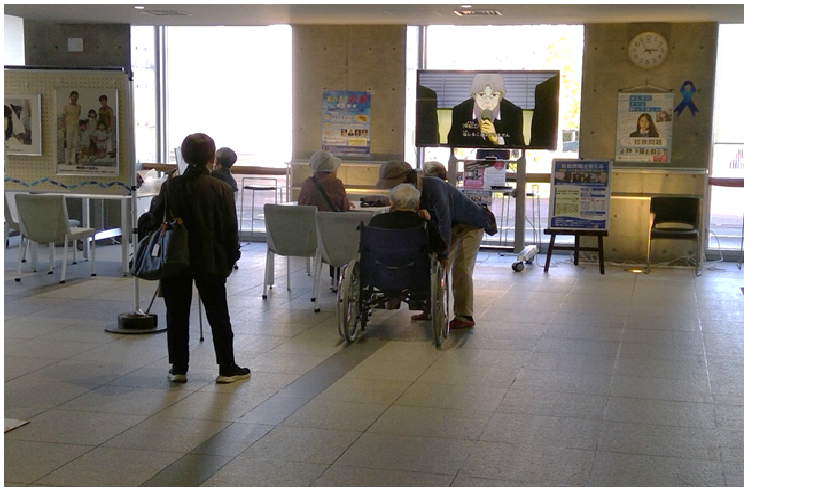 アニメ上映のようす